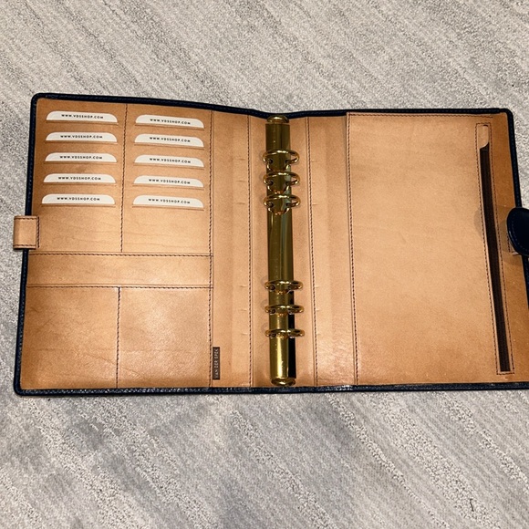 VDS Van Der Spek Custom Leather Ring Bound Planner Cover Organizer Agenda A5 - Picture 5 of 6